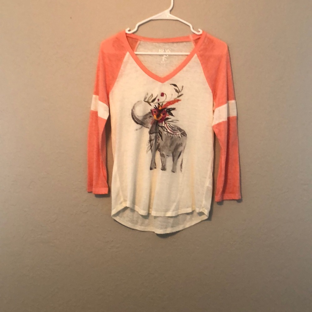 Almost Famous Sz M Juniors 3/4 Sleeve Tee